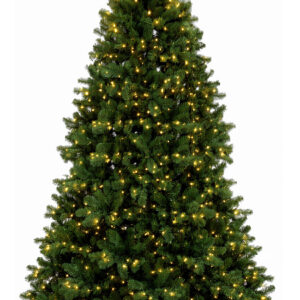 9FT Pre-Lit Artificial Christmas Tree, 900 LED Lights, 1950 Branch Tips|Remote Control, 8 Lighting Modes, Adjustable Brightness & Timer, Foldable Metal Stand, Fire-Resistant Needles